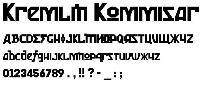 Kremlin Kommisar font